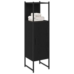 vidaXL Bathroom Furniture Set Black Oak 33 x 33 x 120.5 cm 3
