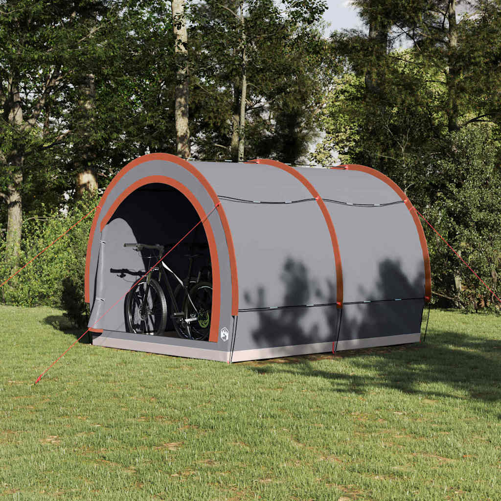 Bike Storage Tent 256 x 222 x 182 cm Taffeta Grey and orange
