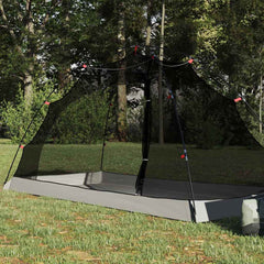 vidaXL Tent with Roof with Storage Grey and Black 236 x 150 x 136 cm 3