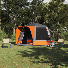 Cabin Tent 8-Person Taffeta Waterproof Grey and orange