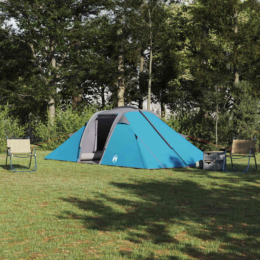 Tunnel tent 4-Person Taffeta Waterproof Blue