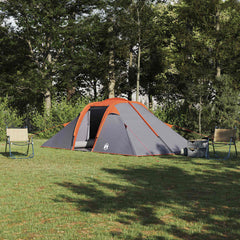 Tunnel tent 4-Person Taffeta Waterproof Grey and orange