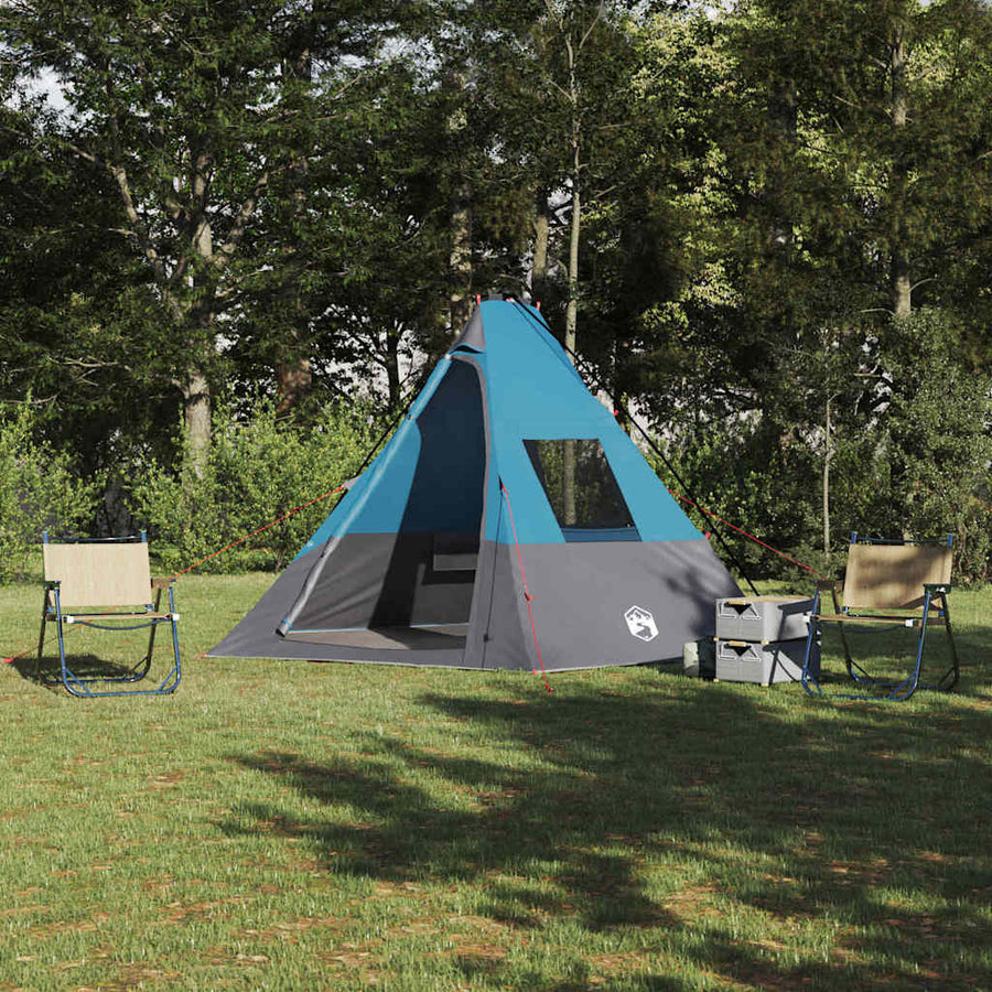 Tipi Tent 6-Person Taffeta Waterproof Blue
