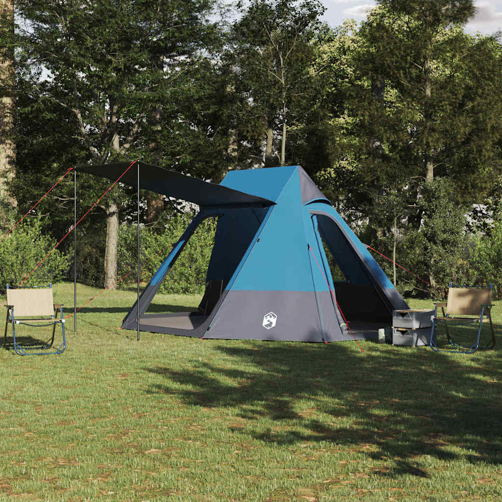 Camping Tent 10-Person Taffeta Waterproof Blue