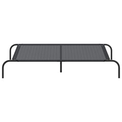 vidaXL Elevated Dog Bed Black 130x80x20 cm Textilene and Steel 4