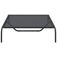 vidaXL Elevated Dog Bed Black 130x80x20 cm Textilene and Steel 5