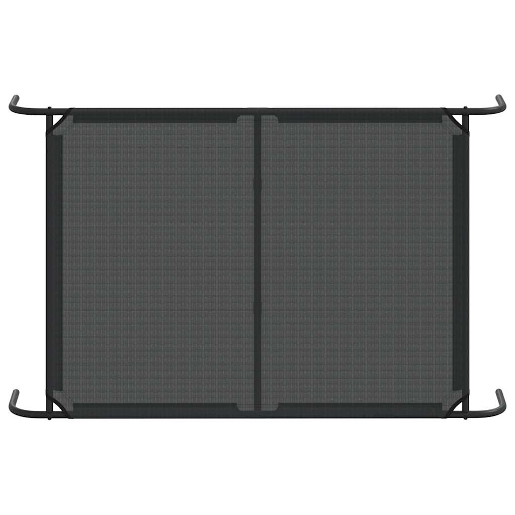 vidaXL Elevated Dog Bed Black 130x80x20 cm Textilene and Steel 6
