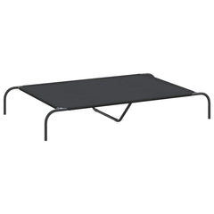 vidaXL Elevated Dog Bed Black 130x80x20 cm Oxford Fabric and Steel 2