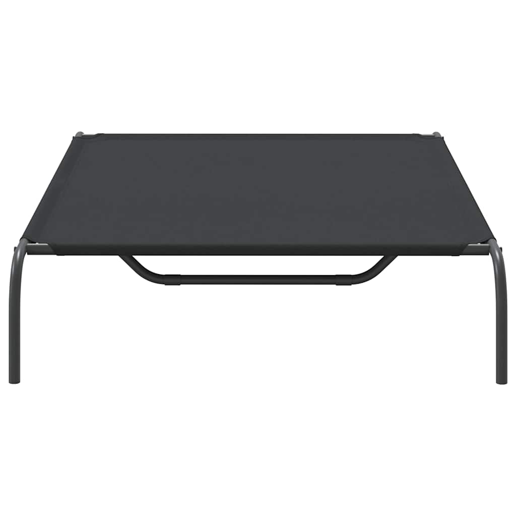 vidaXL Elevated Dog Bed Black 130x80x20 cm Oxford Fabric and Steel 5