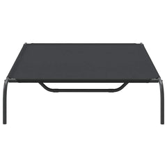 vidaXL Elevated Dog Bed Black 130x80x20 cm Oxford Fabric and Steel 5