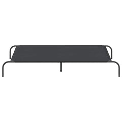 vidaXL Elevated Dog Bed Black 150x90x20 cm Oxford Fabric and Steel 4
