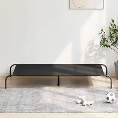 vidaXL Elevated Dog Bed Black 150x90x20 cm Oxford Fabric and Steel 1