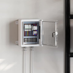 vidaXL Control Cabinet Grey 32 x 13 x 30 cm ABS Plastic 3