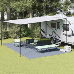 vidaXL Tent Carpet Folding Blue and Grey 600 x 400 cm Polyethylene 1