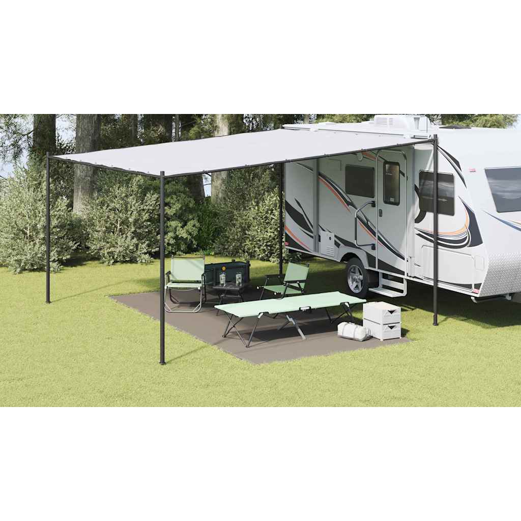 vidaXL Tent Carpet Folding Manual Light Grey 500 x 250 cm Polyethylene 1