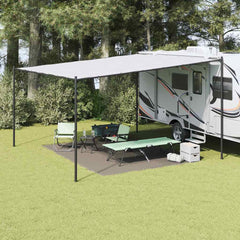 vidaXL Tent Carpet Folding Manual Light Grey 400 x 300 cm Polyethylene 1