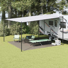 vidaXL Tent Carpet Folding Manual Light Grey 400 x 400 cm Polyethylene 1
