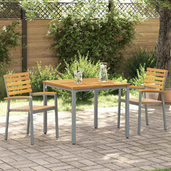 vidaXL Garden Chair 2 pcs Brown Solid Acacia Wood Stackable 1