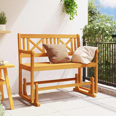 vidaXL Garden Glider Bench Natural 110 x 59 x 97 cm Solid Acacia Wood 3