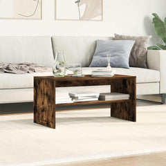 vidaXL TV Cabinet Smoked Oak 80x40x40 cm Engineered Wood 3