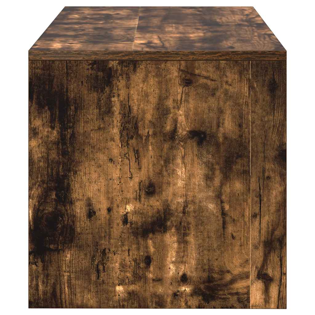 vidaXL TV Cabinet Smoked Oak 80x40x40 cm Engineered Wood 6