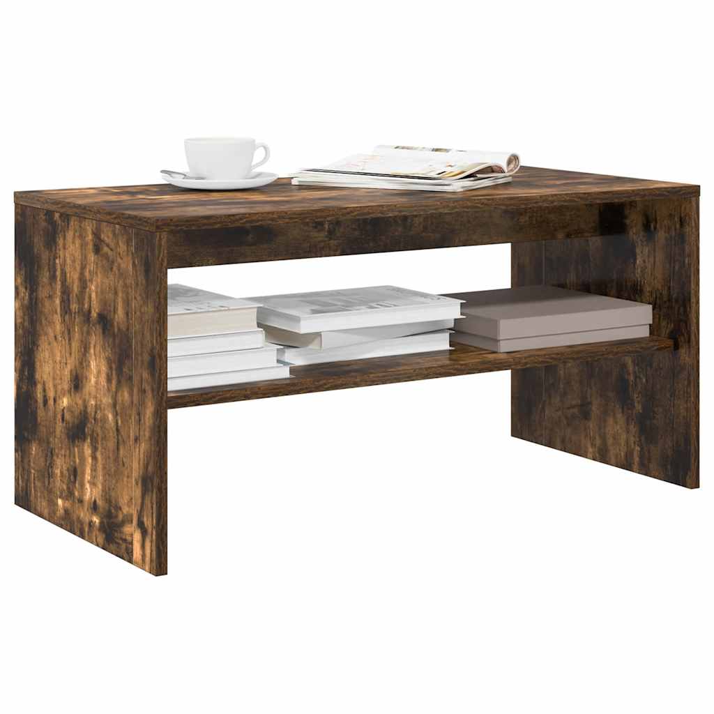 vidaXL TV Cabinet Smoked Oak 80x40x40 cm Engineered Wood 1