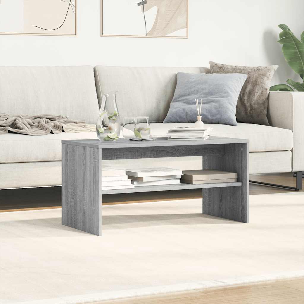 vidaXL TV Cabinet Grey Sonoma 80x40x40 cm Engineered Wood 4