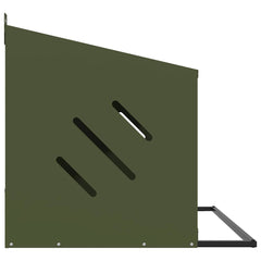 vidaXL Chicken Nesting Box with 3 Compartments Olive Green Metal 6
