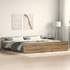 Bed Frame without Mattress 200x200 cm Artisan oak