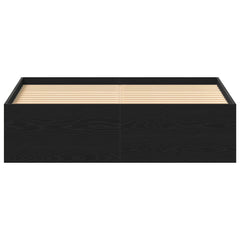 Bed Frame without Mattress 135x190 cm Double Black oak