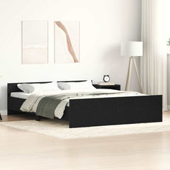 Bed Frame without Mattress 160x200 cm Black oak