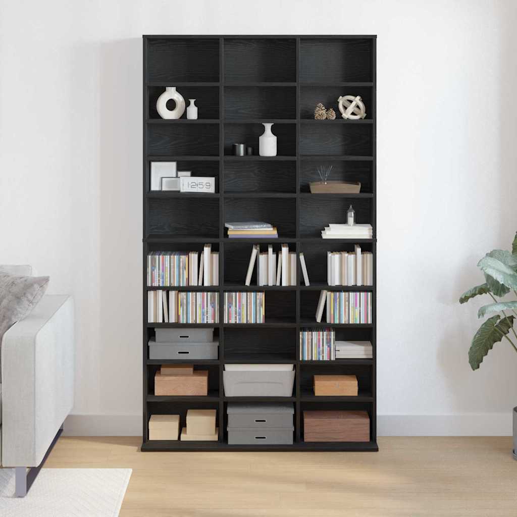 CD Cabinet Black Oak Engineered Wood, image 4