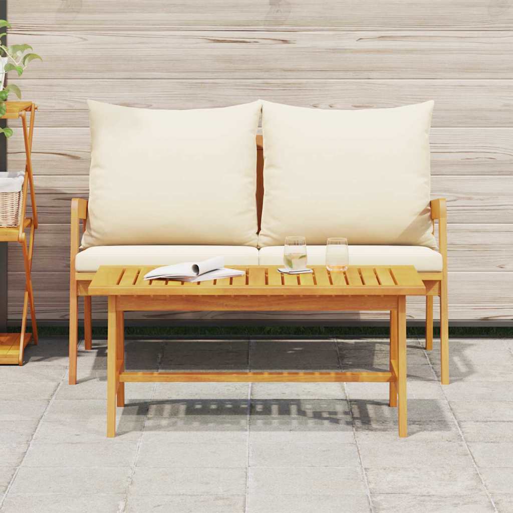 vidaXL Coffee Table Oil Natural Solid Acacia Wood 4