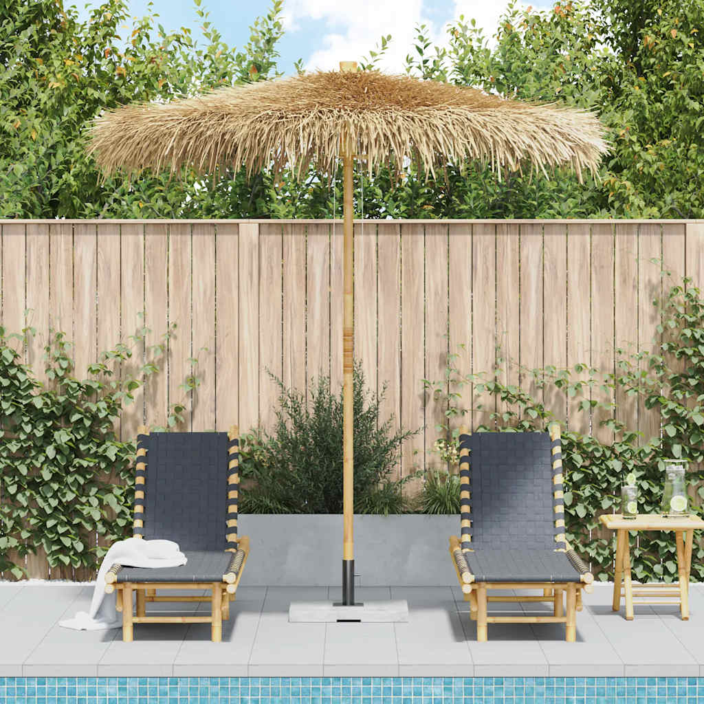 vidaXL Tiki Umbrella with Banana Leaf Canopy 240 cm Bamboo 3