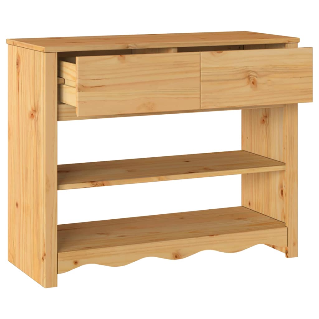 Console Table Drammen 89.5 x 37 x 73 cm Solid Pine Wood Oak