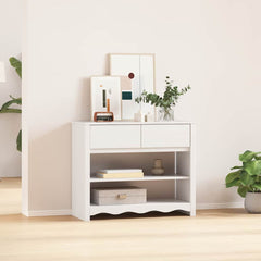 Console Table Drammen 89.5 x 37 x 73 cm Solid Pine Wood White