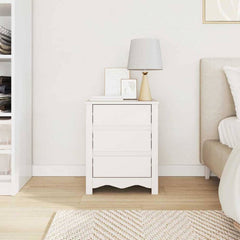 Coffee Table Drammen 45 x 35 x 56 cm Solid Pine Wood White