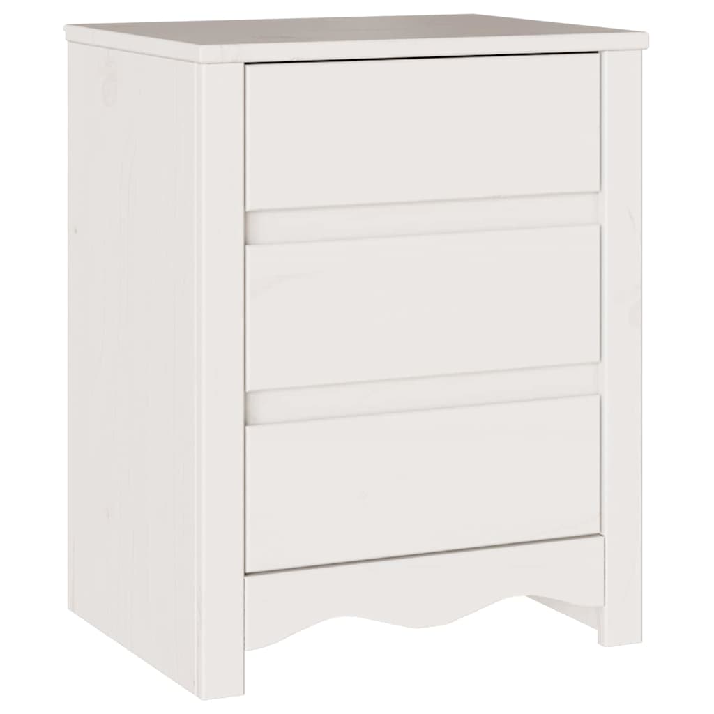 vidaXL Coffee Table Drammen White 45 x 35 x 56 cm Solid Pine Wood 2