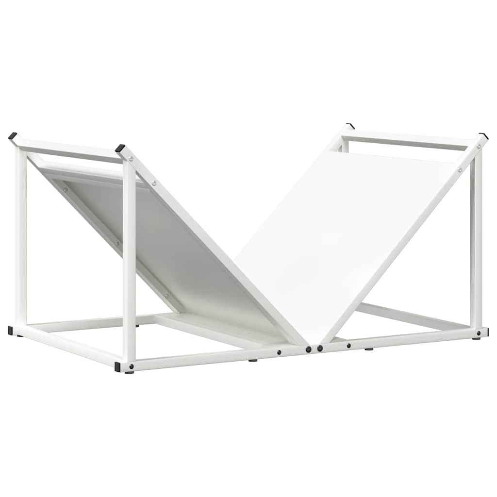 vidaXL Firewood Rack White 70x43x34.5 cm Cold-rolled steel 2