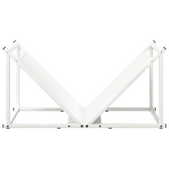 vidaXL Firewood Rack White 70x43x34.5 cm Cold-rolled steel 5