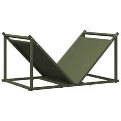 vidaXL Firewood Rack Olive Green 70x43x34.5 cm Cold-rolled steel 2