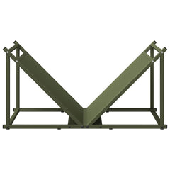 vidaXL Firewood Rack Olive Green 70x43x34.5 cm Cold-rolled steel 5