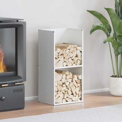 vidaXL Firewood Rack White 40x30x80 cm Cold-rolled steel 1
