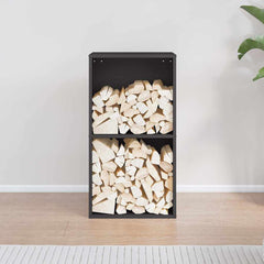 vidaXL Firewood Rack Black 40x30x75 cm Cold-rolled steel 3