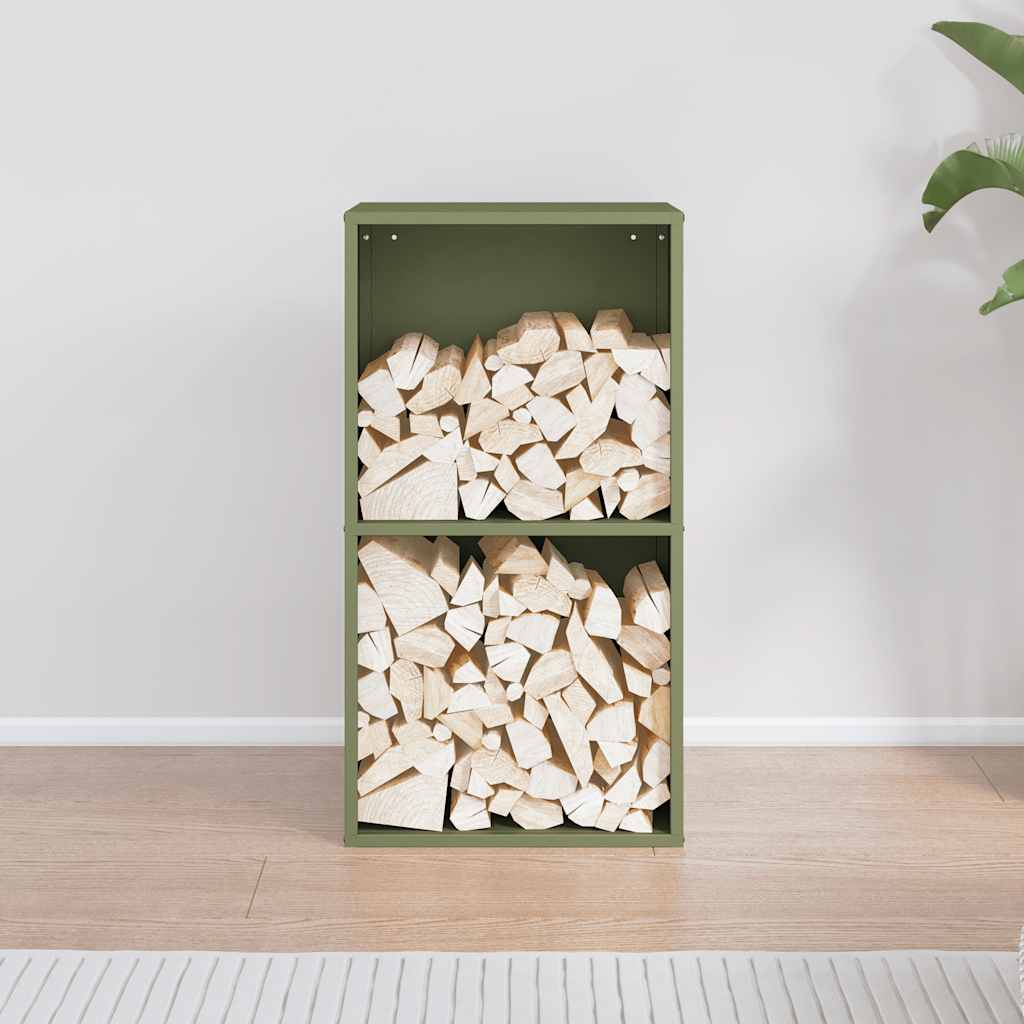 Firewood Rack 40x30x75 cm Cold-rolled steel Olive green