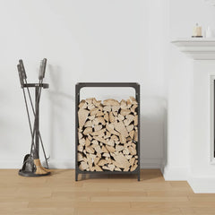 vidaXL Firewood Rack Black 44x28x65 cm Cold-rolled steel 3