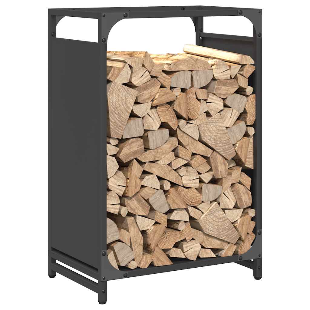 vidaXL Firewood Rack Black 44x28x65 cm Cold-rolled steel 4
