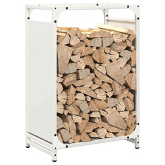 vidaXL Firewood Rack White 44x28x65 cm Cold-rolled steel 4