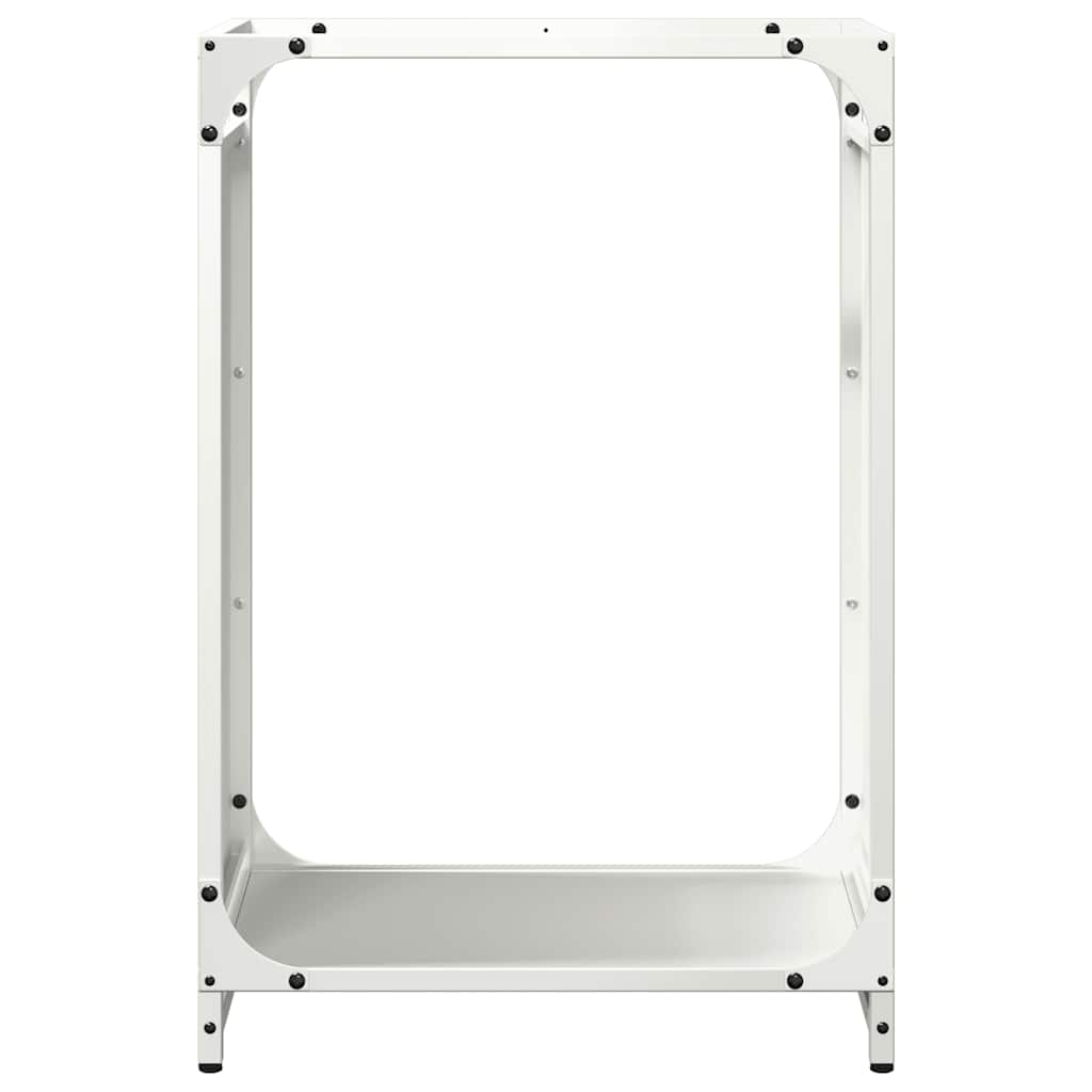 vidaXL Firewood Rack White 44x28x65 cm Cold-rolled steel 5