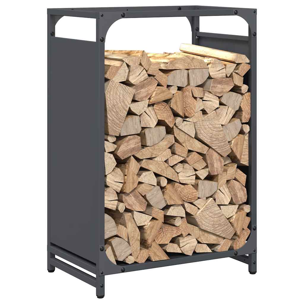 vidaXL Firewood Rack Anthracite 44x28x65 cm Cold-rolled steel 4